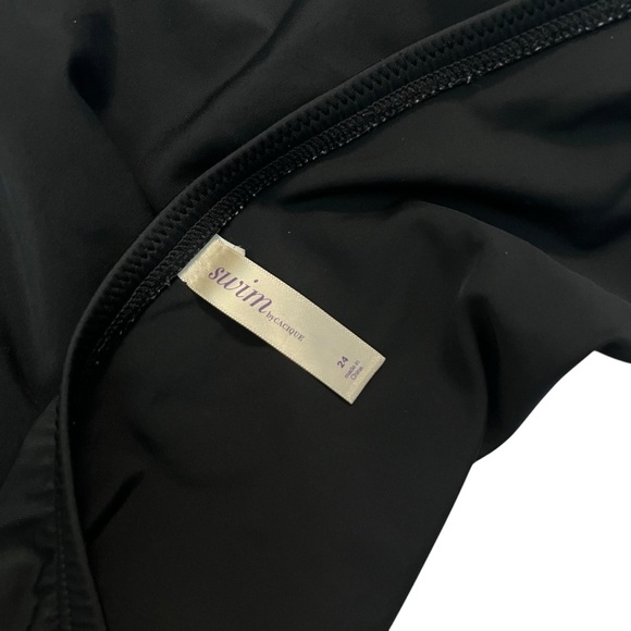 Swim by Cacique Black High Waist Swim Skirt Plus 24W Built-In Briefs Modest - Picture 4 of 6